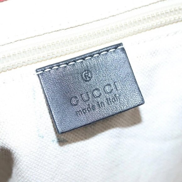 GUCCI Tote Bag Canvas White Red 282439 Auth 106058 - Picture 10 of 16